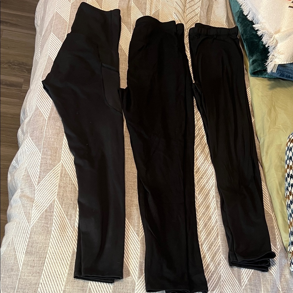 4 Pairs Black Maternity Leggings Bundle